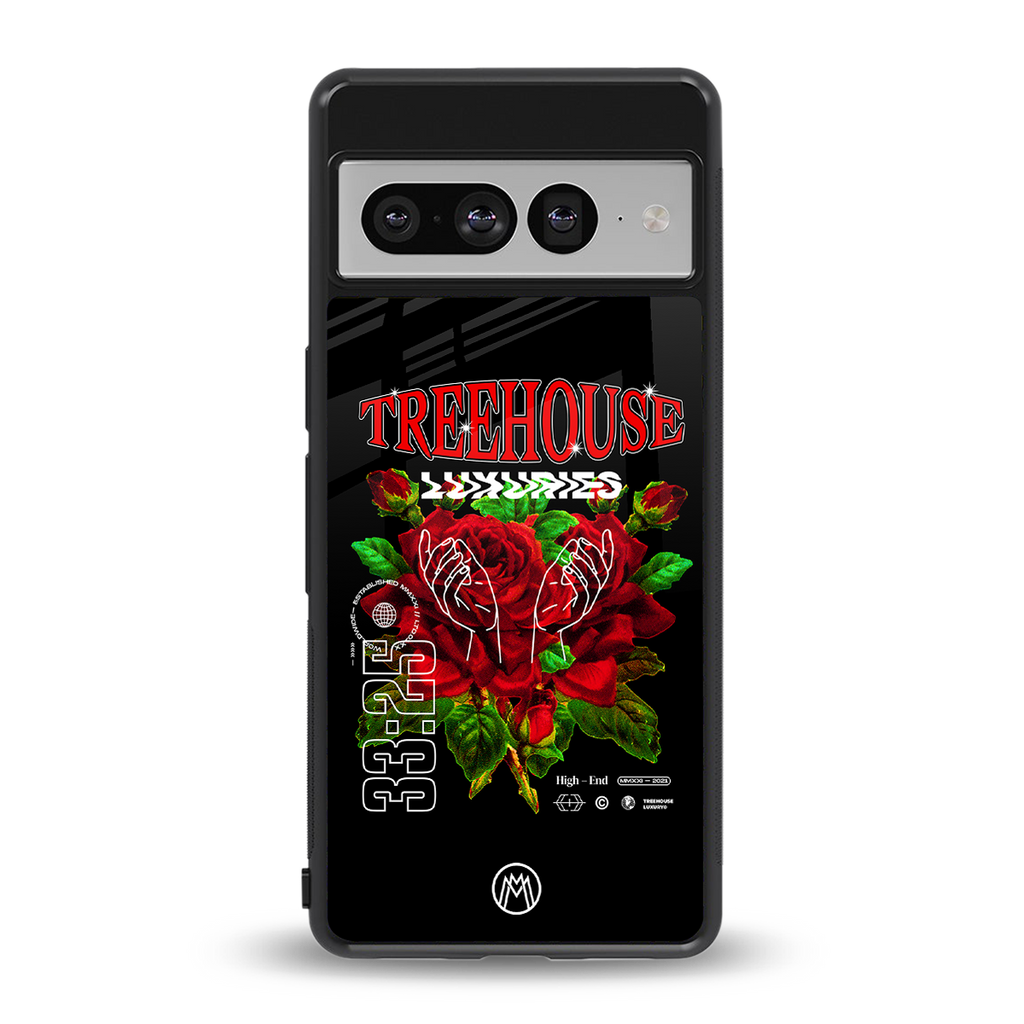 treehouse back phone cover | glass case for google pixel 7 pro