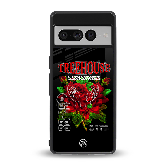 treehouse back phone cover | glass case for google pixel 7 pro