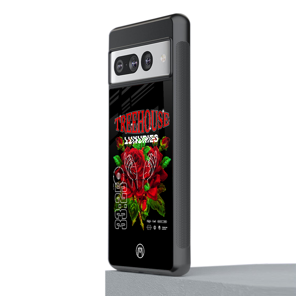 treehouse back phone cover | glass case for google pixel 7 pro