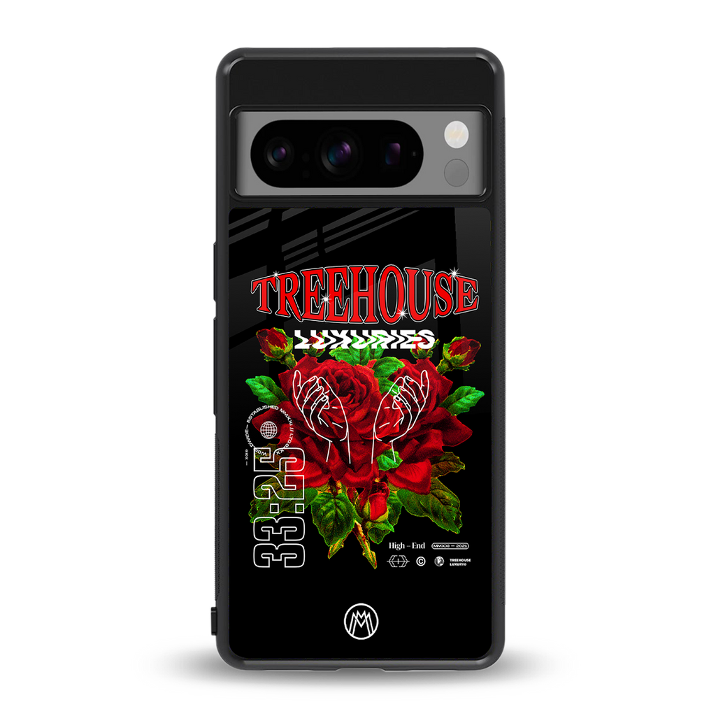 treehouse back phone cover | glass case for google pixel 8 pro
