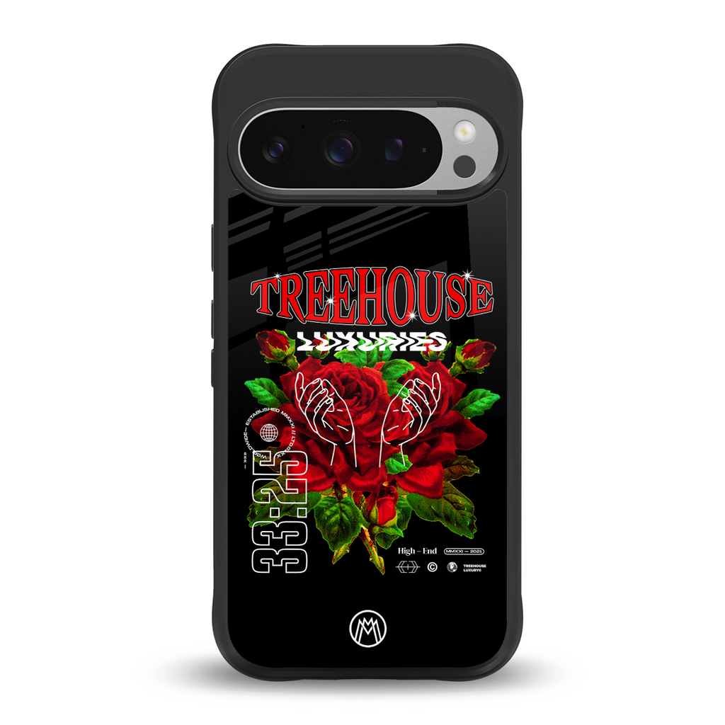 treehouse back phone cover | glass case for google pixel 9 pro