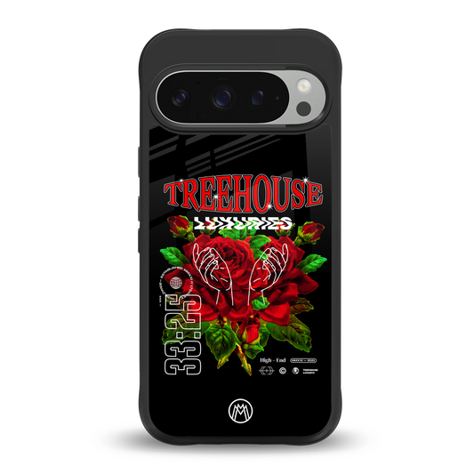 treehouse back phone cover | glass case for google pixel 9 pro xl