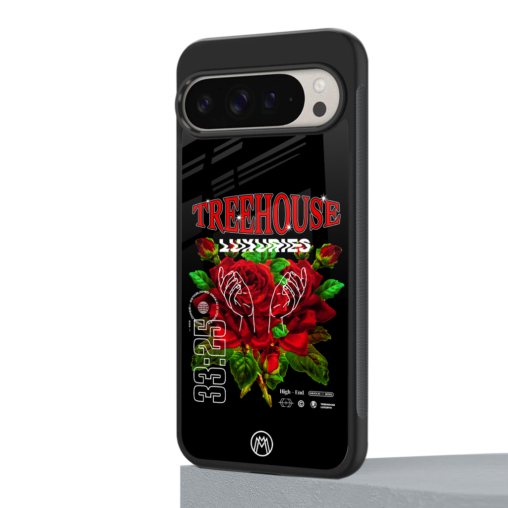 treehouse back phone cover | glass case for google pixel 9 pro