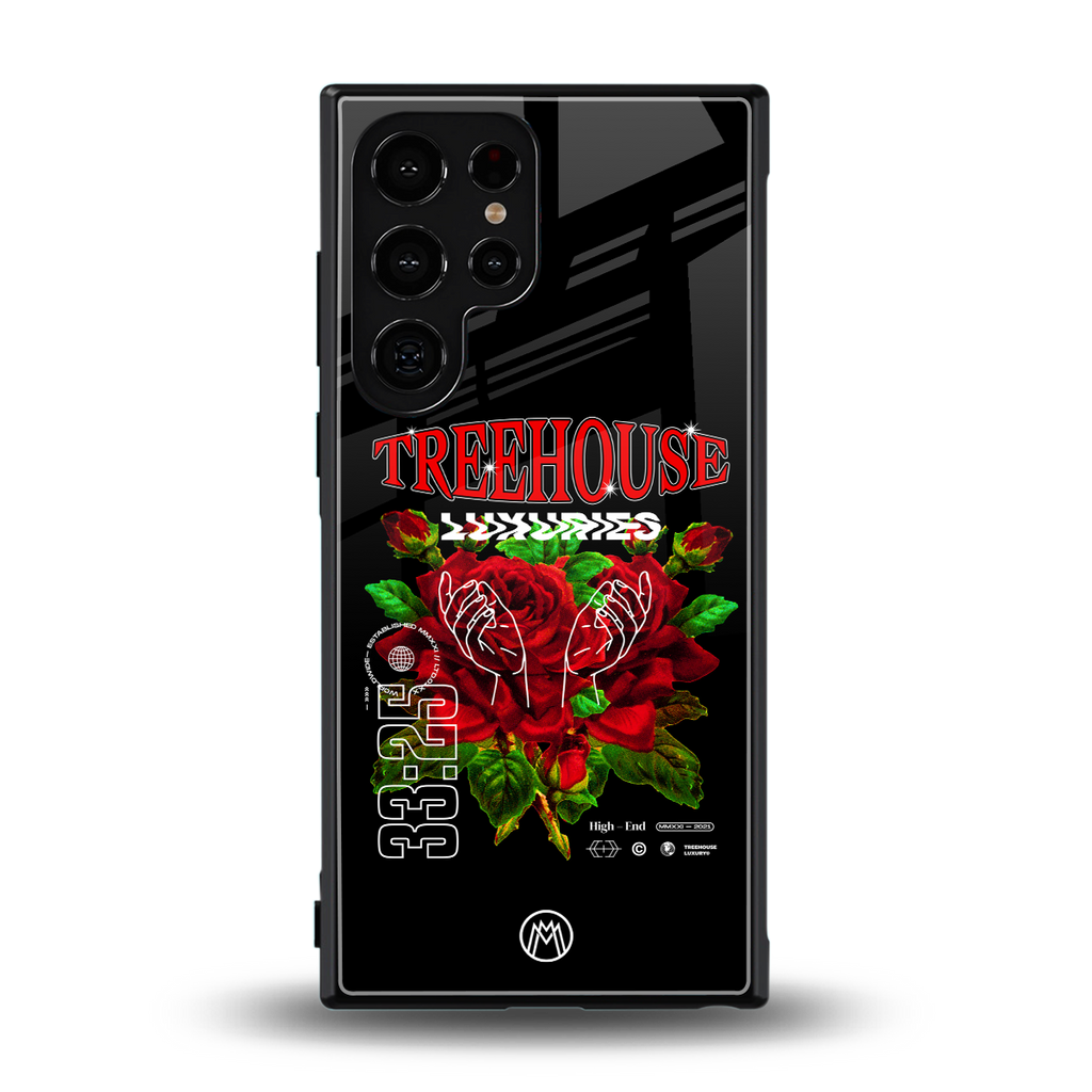 treehouse back phone cover | glass case for samsung galaxy s23 ultra