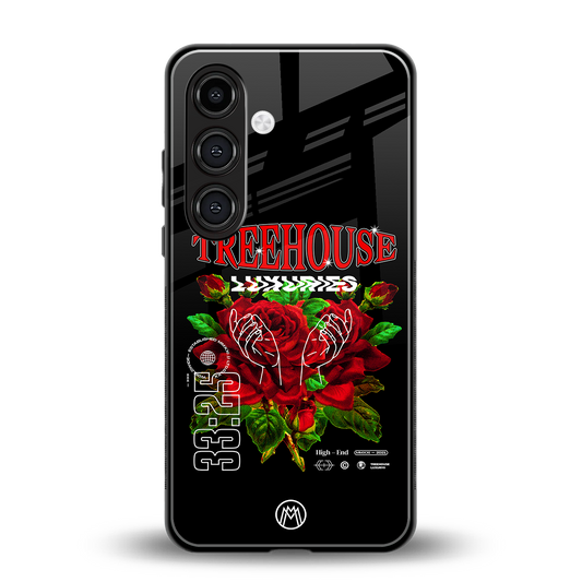 treehouse back phone cover | glass case for samsung galaxy s23