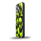 trippy aliens back phone cover | glass case for iphone 13 pro max