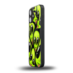 trippy aliens back phone cover | glass case for iphone 16