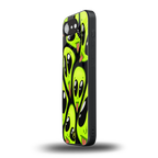 trippy aliens back phone cover | glass case for iphone 16e