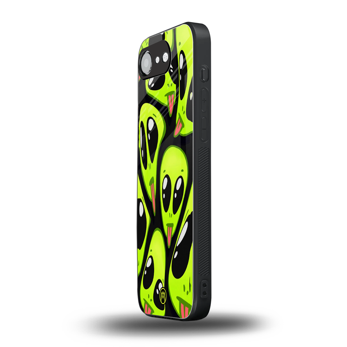 trippy aliens back phone cover | glass case for iphone 16e