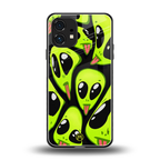 trippy aliens back phone cover | glass case for nothing phone 1