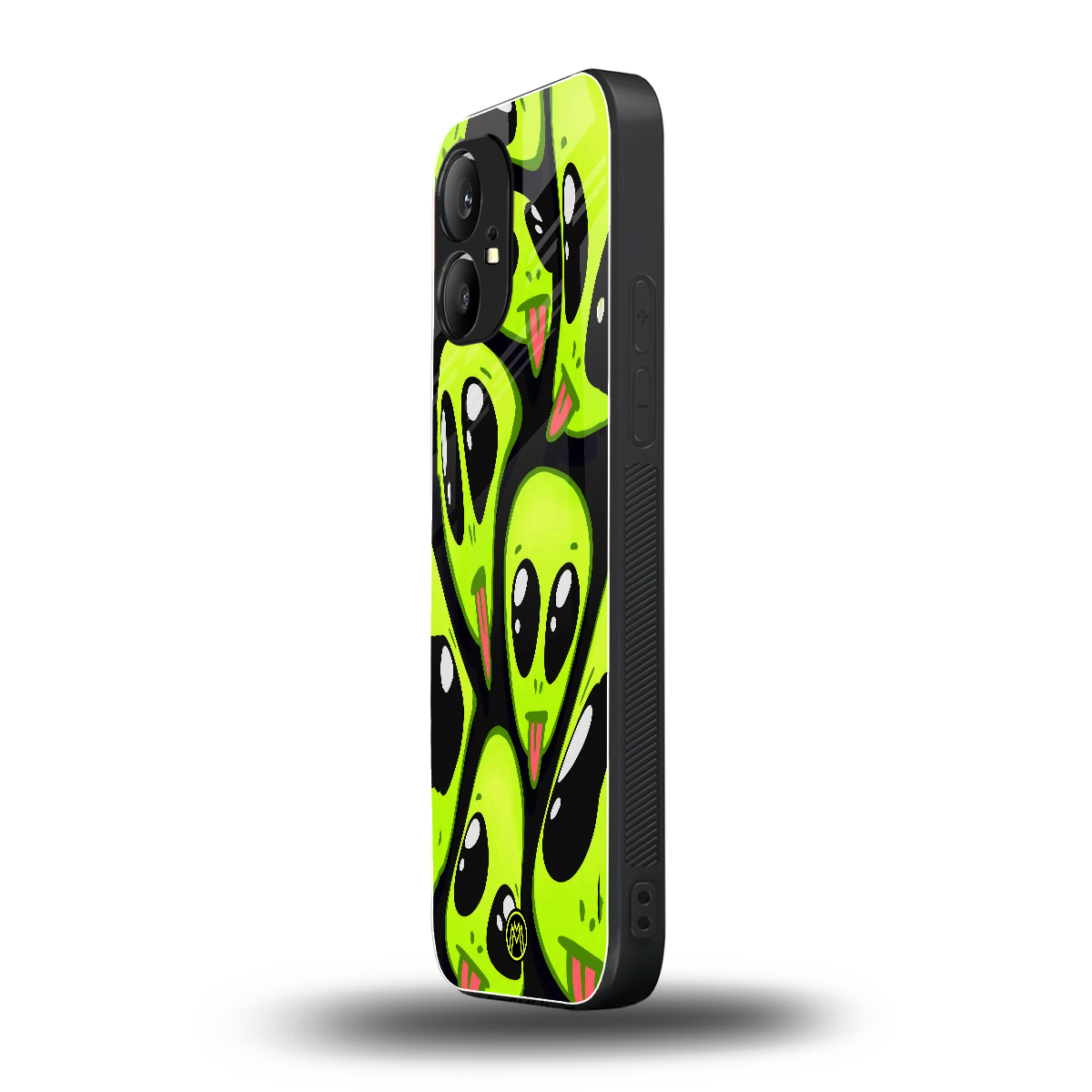 trippy aliens back phone cover | glass case for nothing phone 1