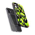 trippy aliens back phone cover | glass case for nothing phone 2