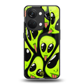 trippy aliens back phone cover | glass case for oneplus nord 3