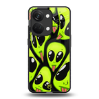 trippy aliens back phone cover | glass case for oneplus nord 3