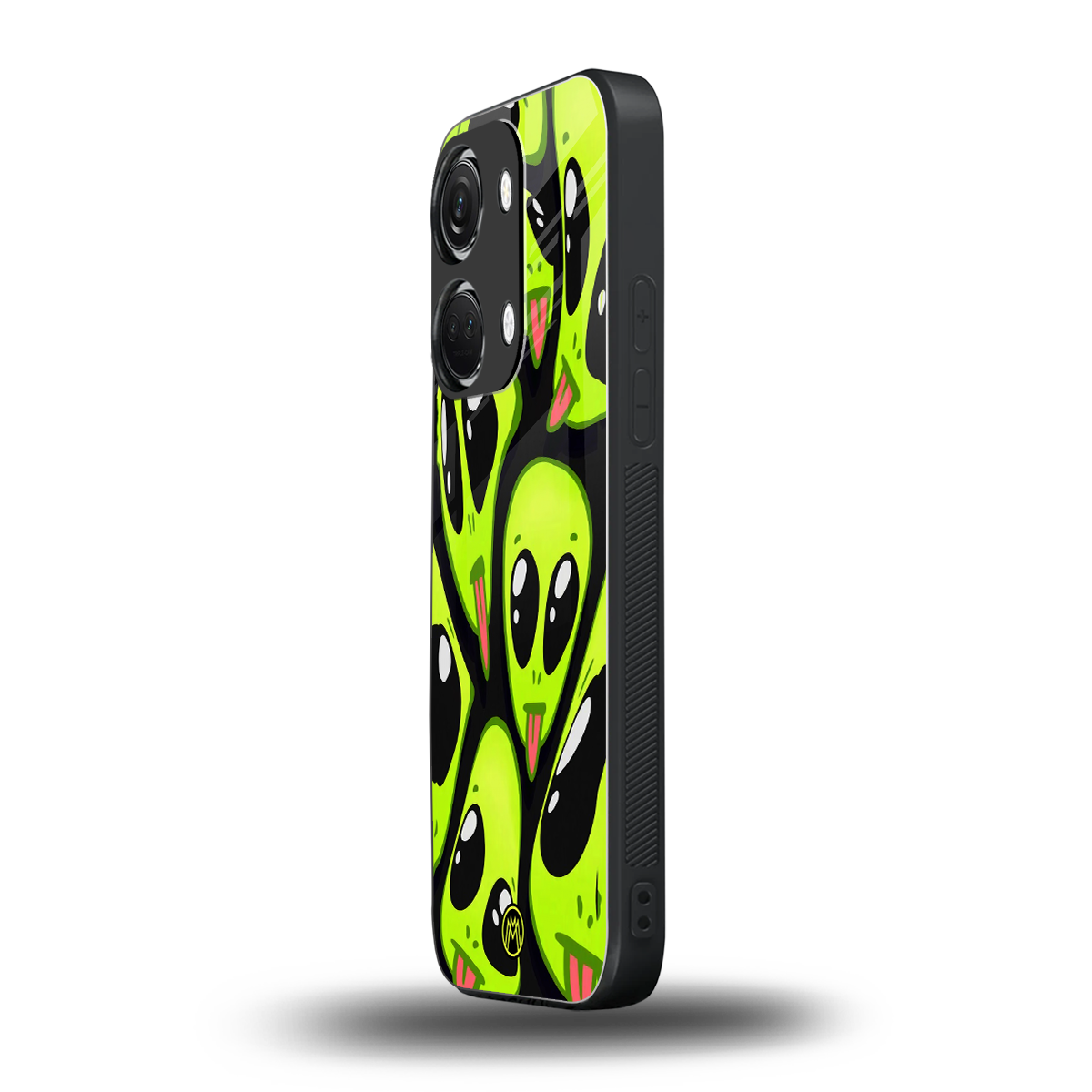 trippy aliens back phone cover | glass case for oneplus nord 3