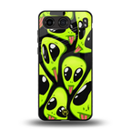 trippy aliens back phone cover | glass case for oneplus nord 4
