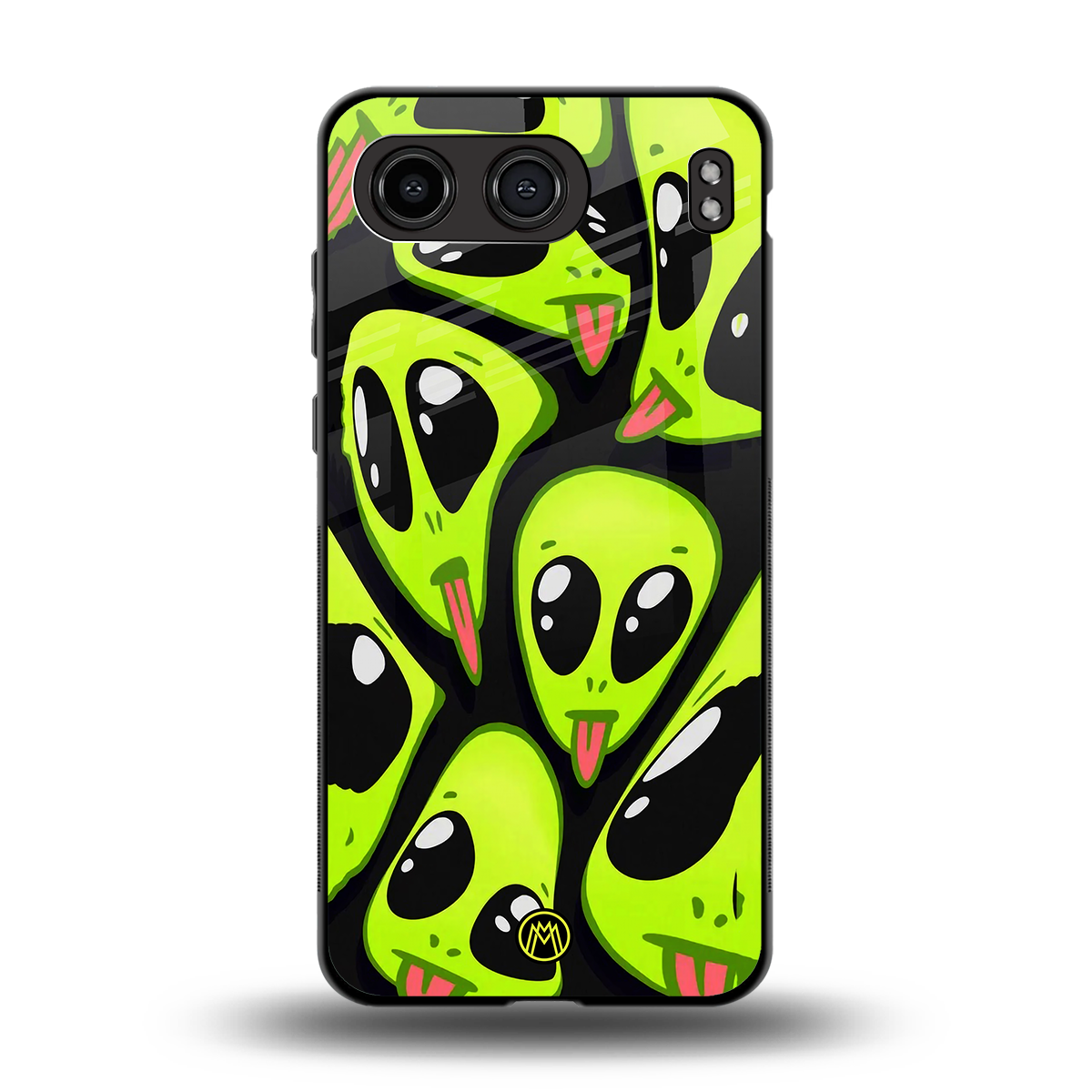 trippy aliens back phone cover | glass case for oneplus nord 4