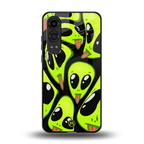 trippy aliens back phone cover | glass case for oneplus nord ce 4 lite