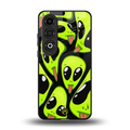 trippy aliens back phone cover | glass case for oneplus nord ce 4