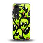 trippy aliens back phone cover | glass case for oneplus nord ce 4