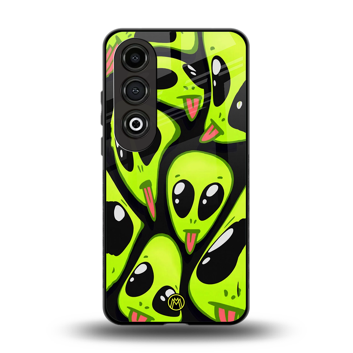 trippy aliens back phone cover | glass case for oneplus nord ce 4