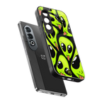 trippy aliens back phone cover | glass case for oneplus nord ce 4