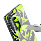 trippy aliens back phone cover | glass case for oneplus nord ce 4