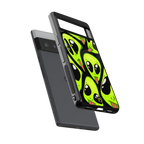 trippy aliens back phone cover | glass case for google pixel 6 pro