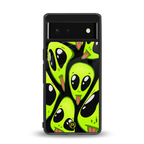 trippy aliens back phone cover | glass case for Google Pixel 6A