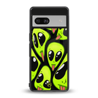 trippy aliens back phone cover | glass case for Google Pixel 7A