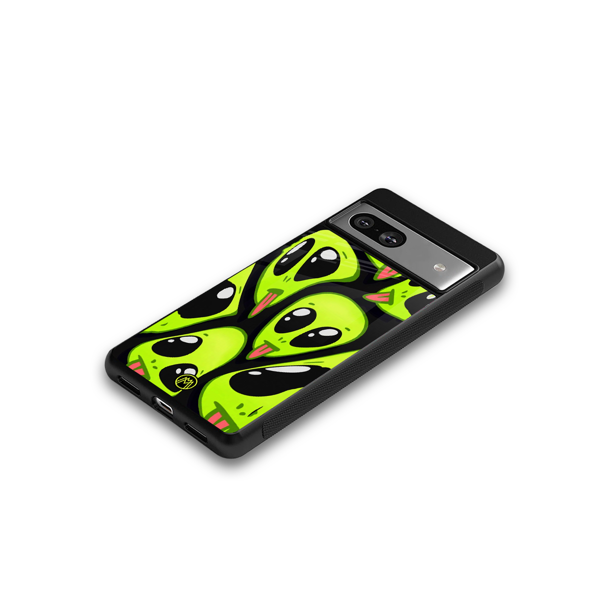 trippy aliens back phone cover | glass case for Google Pixel 7