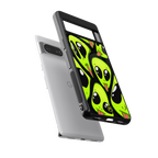 trippy aliens back phone cover | glass case for Google Pixel 8