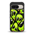 trippy aliens back phone cover | glass case for google pixel 9