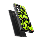 trippy aliens back phone cover | glass case for samsung galaxy s25 ultra