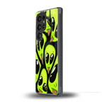 trippy aliens back phone cover | glass case for samsung galaxy s25 ultra