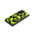 trippy aliens back phone cover | glass case for samsung galaxy s25 ultra