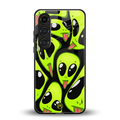 trippy aliens back phone cover | glass case for samsung galaxy s25