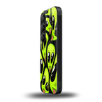 trippy aliens back phone cover | glass case for samsung galaxy s25 plus