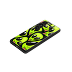 trippy aliens back phone cover | glass case for samsung galaxy s25