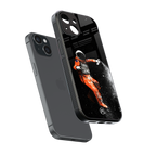 trippy astronaut back phone cover | glass case for iphone 13 mini