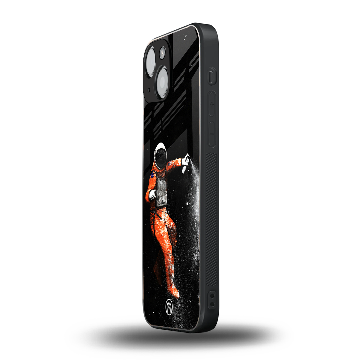 trippy astronaut back phone cover | glass case for iphone 13 mini