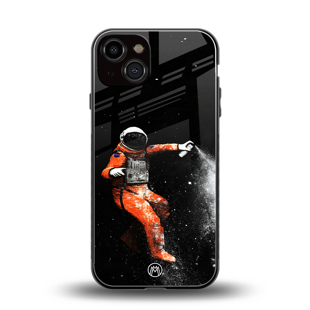 trippy astronaut back phone cover | glass case for iphone 13