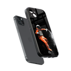 trippy astronaut back phone cover | glass case for iphone 14 plus