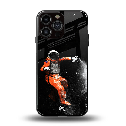 trippy astronaut back phone cover | glass case for iphone 14 pro max