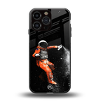 trippy astronaut back phone cover | glass case for iphone 15 pro max