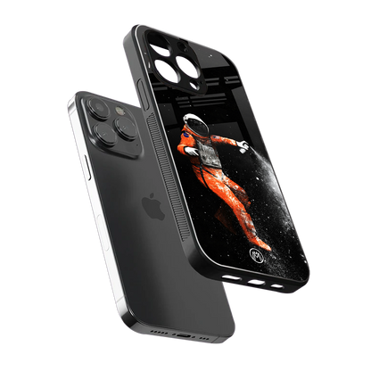 trippy astronaut back phone cover | glass case for iphone 14 pro max