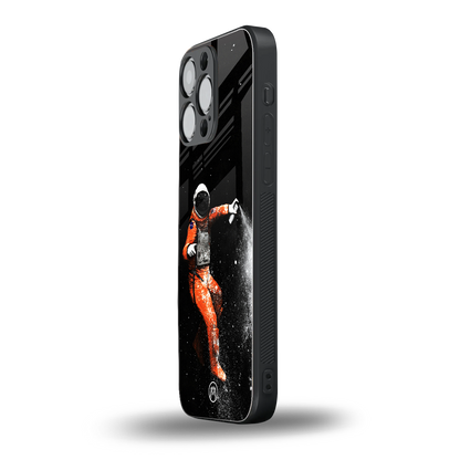 trippy astronaut back phone cover | glass case for iphone 14 pro max