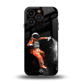 trippy astronaut back phone cover | glass case for iphone 15 pro