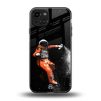 trippy astronaut back phone cover | glass case for iphone 15
