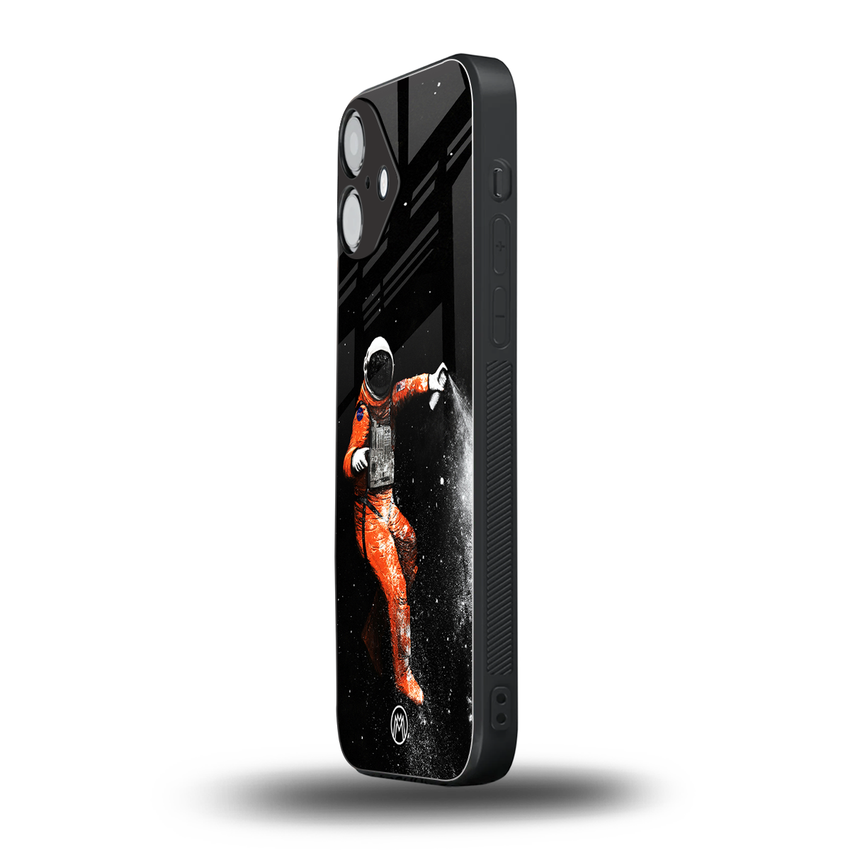 trippy astronaut back phone cover | glass case for iphone 16 plus